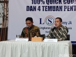 LSI Denny JA: Jokowi-Maruf Unggul di 21 Provinsi, Prabowo-Sandi 13