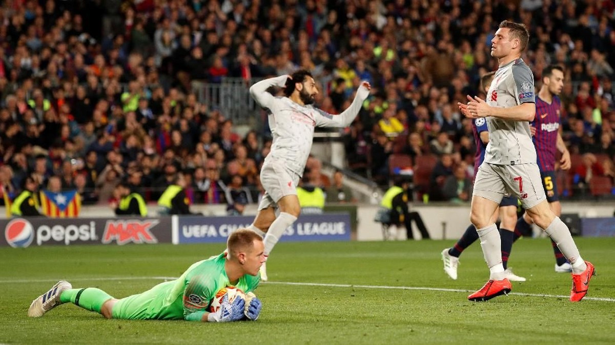 Bek senior Liverpool James Milner mengakui akan sulit meredam Barcelona di Anfield. Foto: John Sibley / Action Images via Reuters