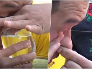 Keren! Ahli Kung Fu Ini Minum Air Lewat Hidung dan Keluar Dari Mata