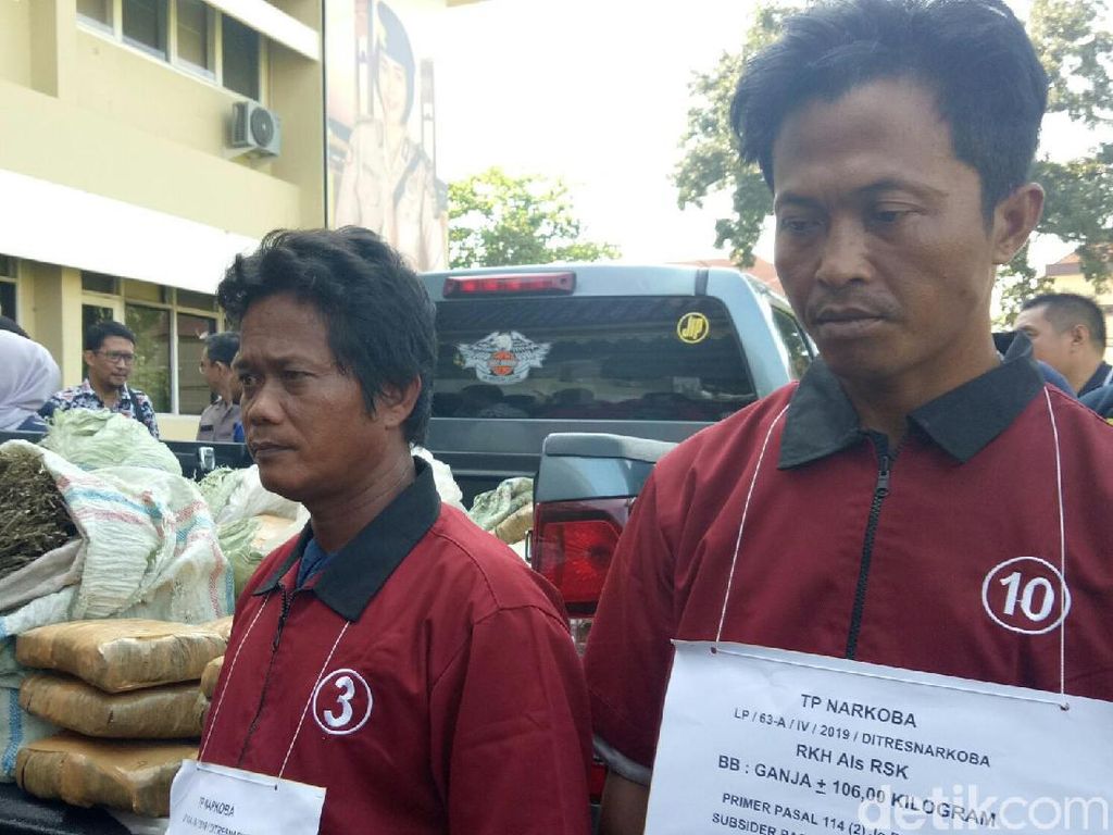 Bawa 106 Kg Ganja Asal Aceh, 2 Kurir Ditangkap di Sumsel Bawa 106 Kg Ganja Asal Aceh, 2 Kurir Ditangkap di Sumsel