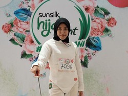 Aksi Atlet Anggar Berhijab Pukau Juri Sunsilk Hijab Hunt 2019 Jakarta