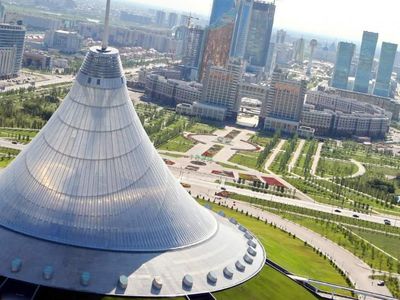 Mengintip Bangunan Futuristik di Astana Ibu Kota Kazakhstan