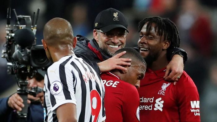 Liverpool menang 3-2 atas Newcastle United dalam lanjutan Liga Inggris. (Foto: Lee Smith/Reuters)