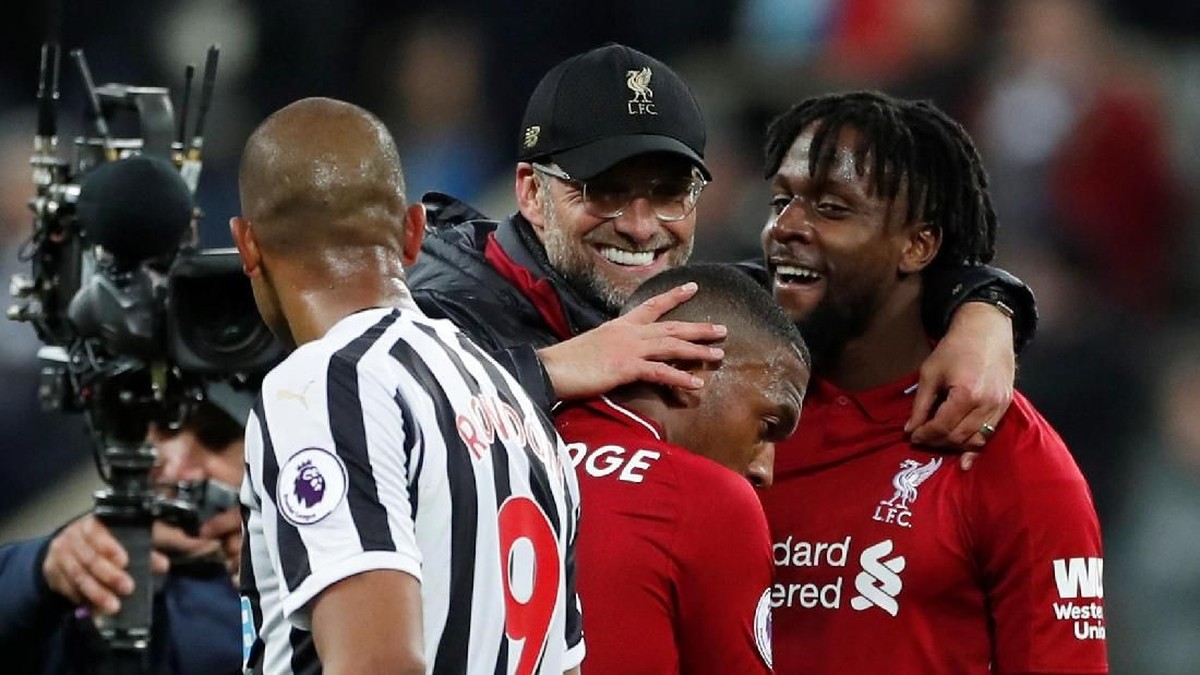 Liverpool menang 3-2 atas Newcastle United dalam lanjutan Liga Inggris. (Foto: Lee Smith/Reuters)