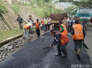 Perbaikan Jalan di Nagreg Ditargetkan Selesai Sebelum Mudik