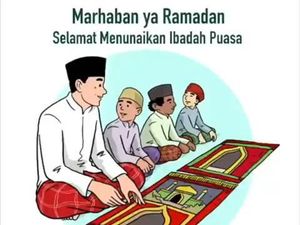 Sambut Ramadhan, Ilustrasi Salat Berjamaah dan Satu Sajadah Diposting Jokowi Sambut Ramadhan, Ilustrasi Salat Berjamaah dan Satu Sajadah Diposting Jokowi