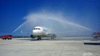 Pesawat Citilink Disemprot Air di Bandara Baru DIY