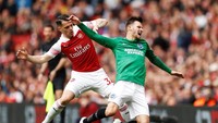 Arsenal bertanding melawan Brighton di Emirates, Minggu (5/5/2019) malam WIB. Reuters/John Sibley.