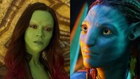 Hijau dan Biru Zoe Saldana di Film Paling Laris Sedunia