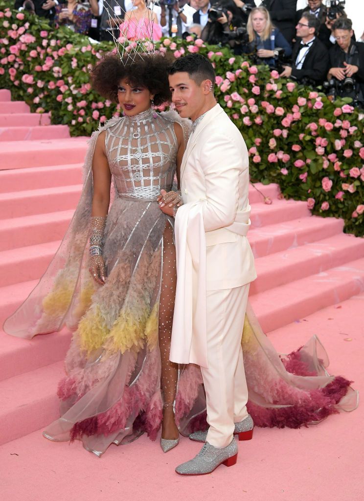 NEW YORK, NEW YORK - MAY 06: Priyanka Chopra and Nick Jonas and attend The 2019 Met Gala Celebrating Camp: Notes on Fashion at Metropolitan Museum of Art on May 06, 2019 in New York City. (Photo by Dimitrios Kambouris/Getty Images for The Met Museum/Vogue)