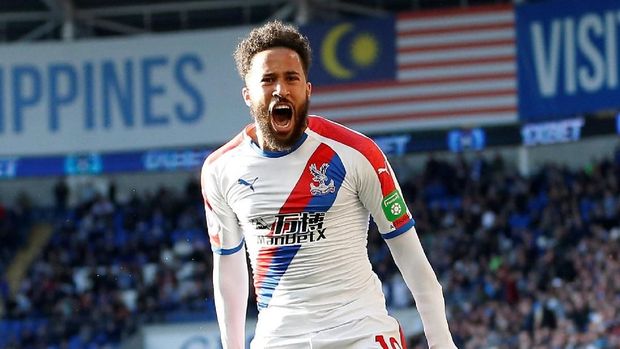 Soccer Football - Premier League - Cardiff City v Crystal Palace - Cardiff City Stadium, Cardiff, Britain - May 4, 2019  Crystal Palace's Andros Townsend celebrates scoring their third goal   Action Images via Reuters/Craig Brough  EDITORIAL USE ONLY. No use with unauthorized audio, video, data, fixture lists, club/league logos or 
