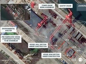 Citra Satelit Tunjukkan China Sedang Membuat Kapal Induk Terbaru