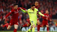 Liverpool menjamu Barcelona di Anfield, Rabu (8/5/2019) dinihari WIB pada laga semifinal leg kedua Liga Champions. Tuan rumah dalam posisi tertinggal 0-3 saat memulai pertandingan, akibat kekalahan di Camp Nou. (Foto: Phil Noble/REUTERS)