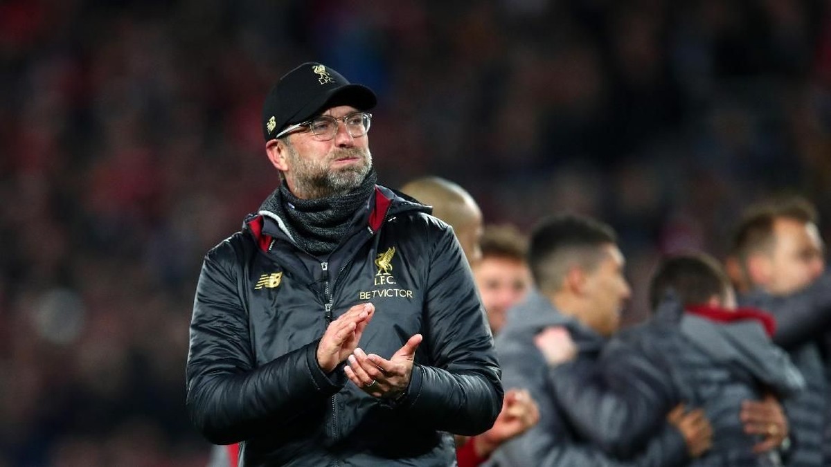 Manajer Liverpool Juergen Klopp usai timnya mengalahkan Barcelona 4-0 dan melaju ke final Liga Champions. (Foto: Clive Brunskill/Getty Images)