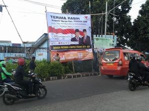 Lagi, Baliho Klaim Kemenangan Prabowo-Sandiaga di Bekasi Dicopot