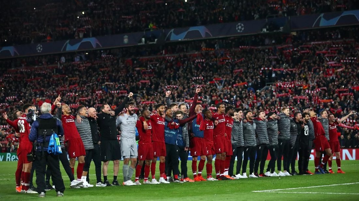 Liverpool menyingkirkan Barcelona untuk lolos ke Liga Champions. (Foto: Clive Brunskill / Getty Images)