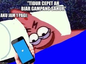 Meme Kocak Ini Mungkin Gambarkan Perjuangan Kamu Bangun Sahur