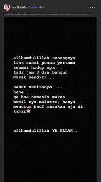 ucapan syukur Aura Kasih