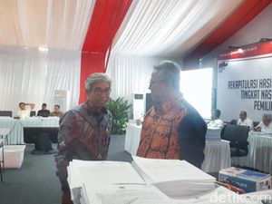 Datangi KPU, Wamenlu Tinjau Rekapitulasi Suara Luar Negeri