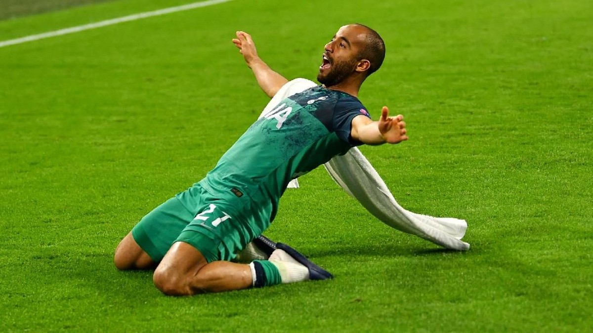 Winger Tottenham Hotspur Lucas Moura mencetak hat-trick di semifinal Liga Champions, dan membuatnya menyamai torehan Alessandro Del Piero hingga Cristiano Ronaldo. (Foto: Dylan Martinez/Reuters)