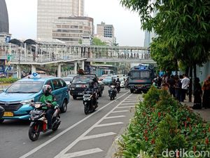 Massa Demo di Bawaslu Bubar, Lalin Kembali Lancar