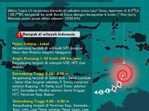 Siklon Tropis Lili Tumbuh di Laut Timor, Awas Cuaca Ekstrem!
