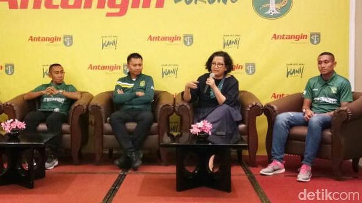 Konferensi pers Persebaya Surabaya di Jakarta. (Amalia Dwi Septi/detikSport)