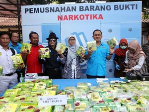 Potret BNN Musnahkan 169 Kg Sabu