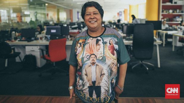 Suti Karno saat berkunjung ke kantor Transmedia, Kamis, 9 Mei 2019. CNN Indonesia/Bisma Septalisma