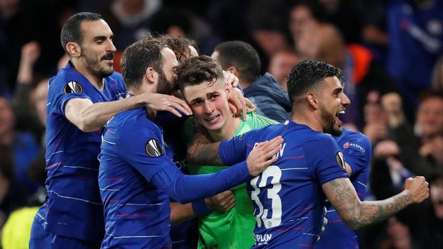 Chelsea sukses ke final Liga Europa setelah menyingkirkan Eintracht Frankfurt. (