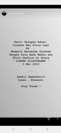 Insta Story Syahrini 