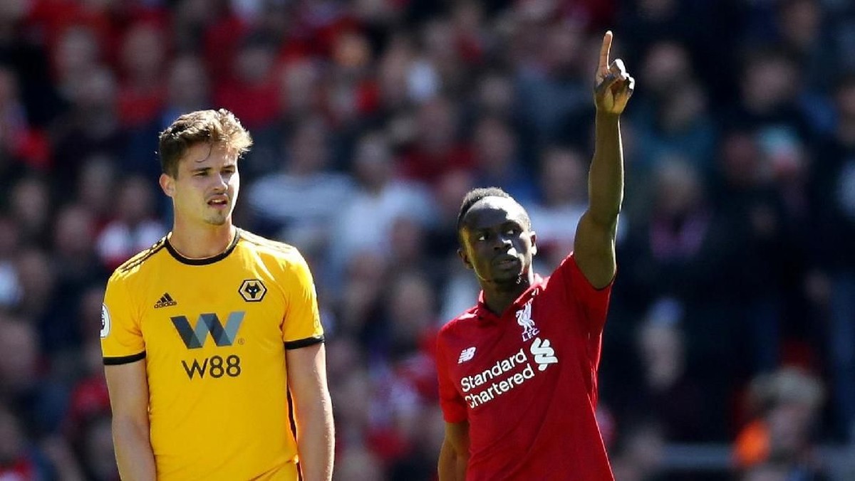 Sadio Mane melesakkan gol untuk Liverpool. (Foto: Carl Recine/Reuters)