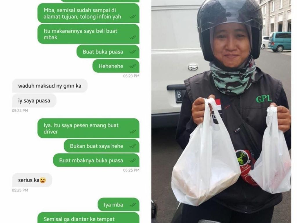 Keren Banget Aksi Netizen yang Kompak Belikan Makanan Untuk Driver Ojol