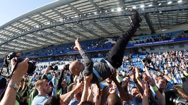 Man City juara Liga Primer Inggris 2018/2019.