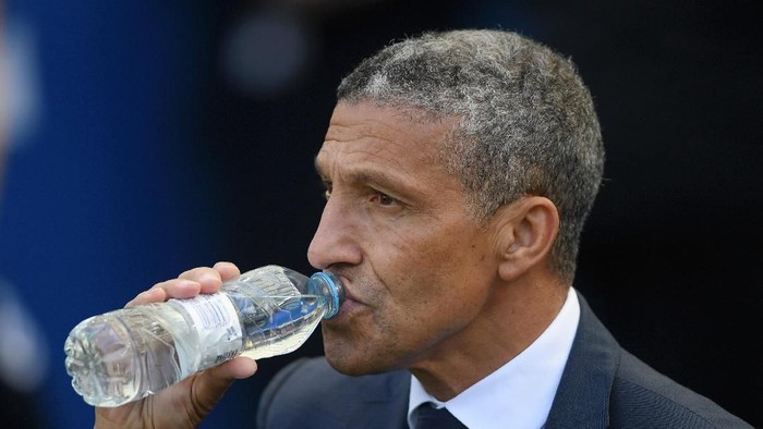 BRIGHTON, ENGLAND - MAY 12: Chris Hughton, Manager of Brighton and Hove Albion looks on prior to the Premier League match between Brighton & Hove Albion and Manchester City at American Express Community Stadium on May 12, 2019 in Brighton, United Kingdom. (Photo by Mike Hewitt/Getty Images)