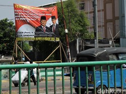 Spanduk Klaim Prabowo Menang Bertebaran di DKI, Berkarya: Bukan dari BPN