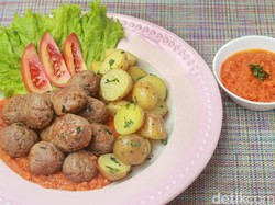 Resep Ramadan Bola Daging Italia dengan Kentang Rebus