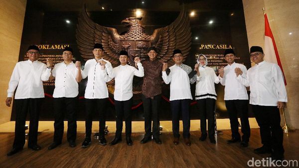 Potret Saf AHY dan 8 Kepala Daerah di Silaturahmi Bogor