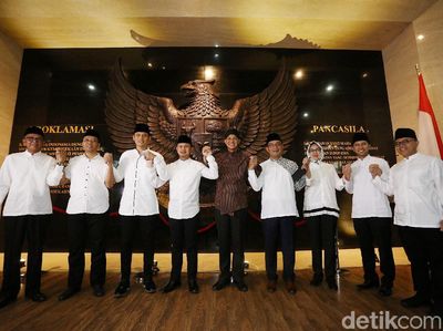 Potret Saf AHY dan 8 Kepala Daerah di Silaturahmi Bogor