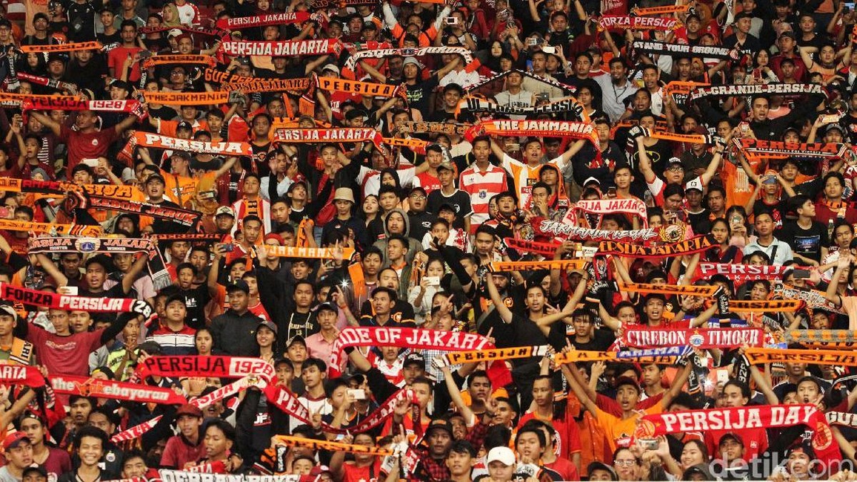 Suporter Persija Jakarta diminta datang saja ke Stadion Mattoangin menyaksikan leg kedua final Piala Indonesia 2018 (Rifkianto Nugroho/detikSport)