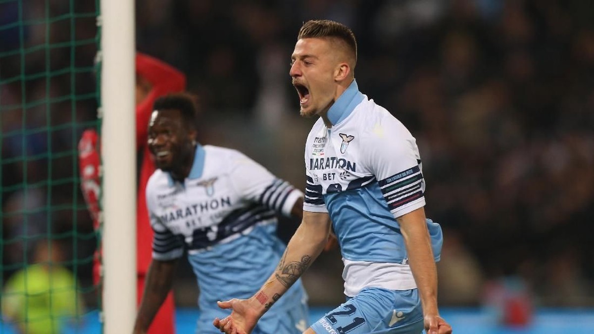 Lazio juara Coppa Italia setelah mengalahkan Atalanta 2-0. (Foto: Paolo Bruno/Getty Images)