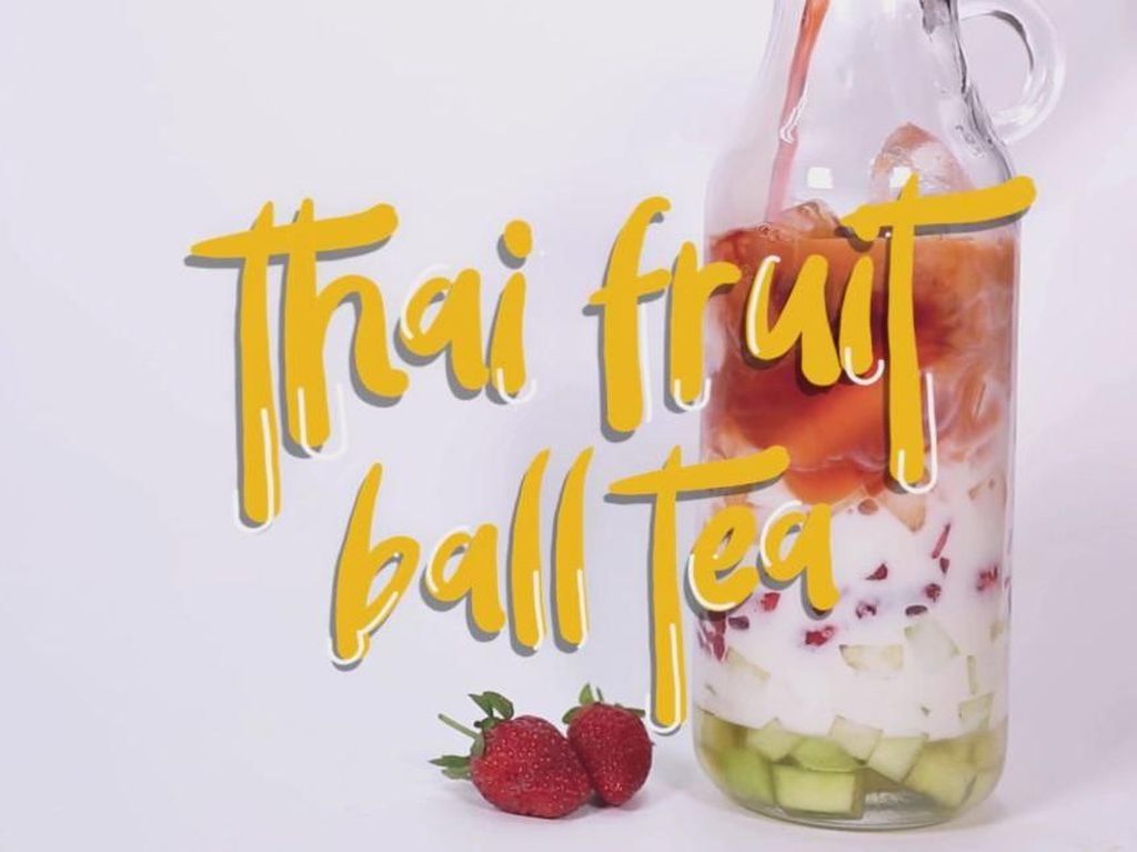 Segar Menggiurkan Thai Fruit Ball Tea