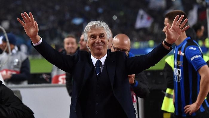 Gian Piero Gasperini jadi kandidat kuat pelatih AS Roma musim depan. (Foto: Giuseppe Bellini/Getty Images) Gian Piero Gasperini jadi kandidat kuat pelatih AS Roma musim depan. (Foto: Giuseppe Bellini/Getty Images)