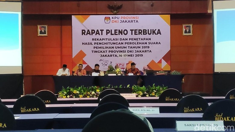 Saksi Paslon dan Parpol Belum Lengkap Hadir, Rapat Pleno KPU DKI Diskors