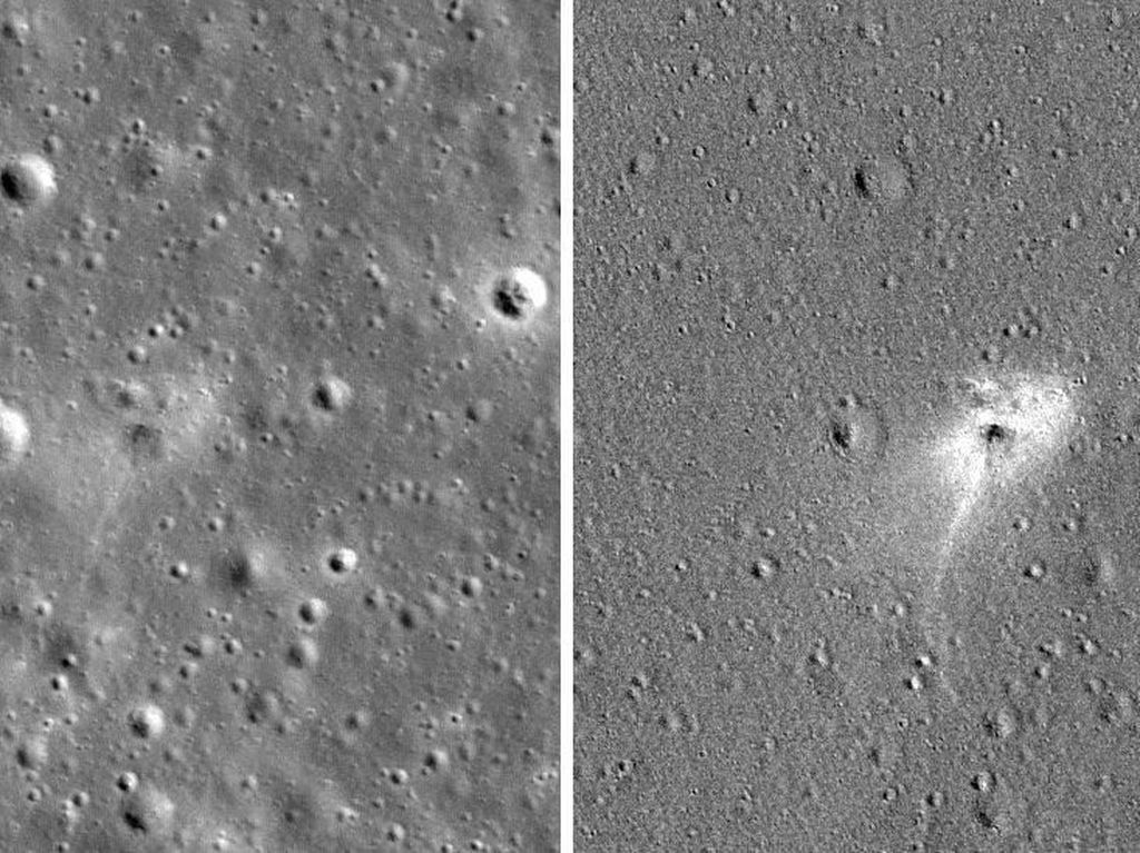 NASA Temukan Kuburan Wahana Pendarat Israel di Bulan NASA Temukan Kuburan Wahana Pendarat Israel di Bulan