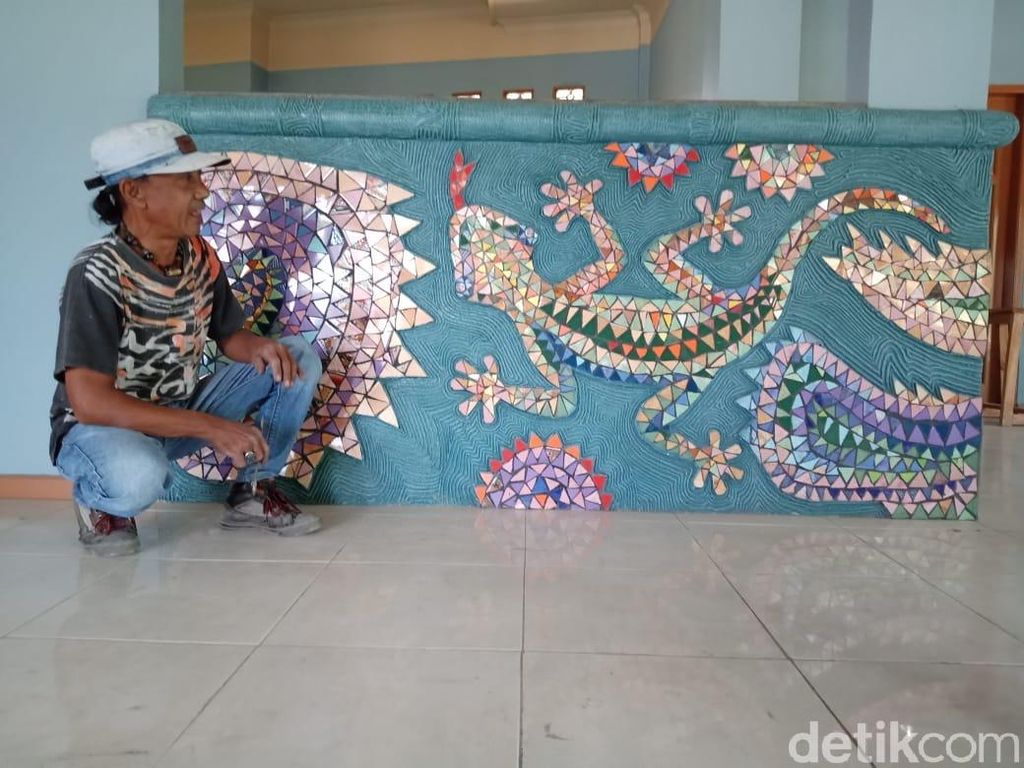Digemari Bule, Ini Keunikan Mosaik Karya Seniman Pangandaran Digemari Bule, Ini Keunikan Mosaik Karya Seniman Pangandaran