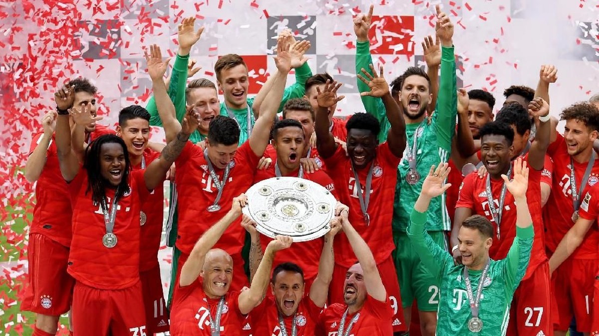 Bayern Munich meraih gelar juara liga ketujuh beruntun. (Foto: Andreas Gebert / Reuters)
