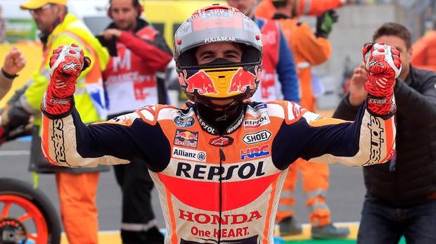Marc Marquez meraih tiga kemenangan dari lima seri awal MotoGP 2019.