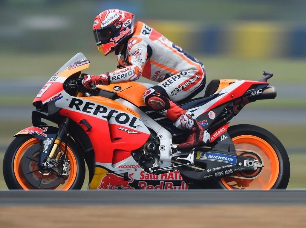 MotoGP Prancis: Marquez Samai Rekor Pole Rossi
