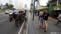 Duh, Delman Mangkal di Jalan MH Thamrin
